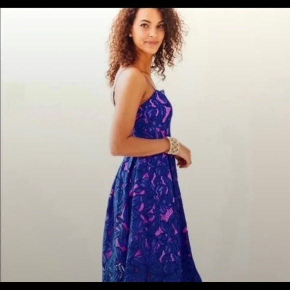 NWT Lilly Pulitzer Camella Orchid Lace A Line Dress - Picture 10 of 12